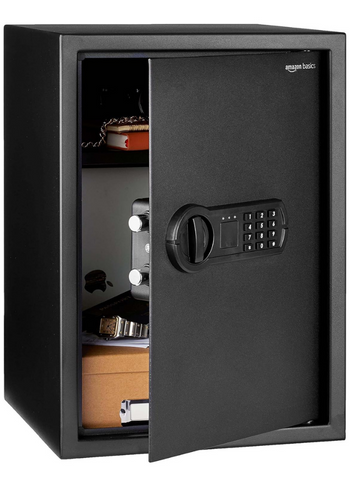 Amazon Basics Digital Safe With Electronic Keypad Locker For Home, Gross Capacity - 58L (Net - 51L), Black