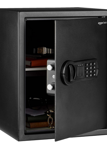 Amazon Basics Digital Safe With Electronic Keypad Locker For Home, Gross Capacity - 49L (Net - 43L ), Black