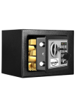 TENAMIC Safe Box 0.23 Cubic Feet Electronic Digital Security Box, Keypad Lock Box Cabinet Safes, Solid Alloy Steel Office Hotel Home Safe, Black