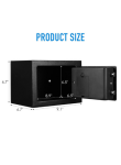 TENAMIC Safe Box 0.23 Cubic Feet Electronic Digital Security Box, Keypad Lock Box Cabinet Safes, Solid Alloy Steel Office Hotel Home Safe, Black