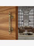 LAPO 14 inch Lotus Door Handles for Main Door | Main Door Handle | Door Handle |Zinc Alloy, Pack of 1|(Hole to Hole Size-8 Inch) 3 Years Warranty – Antique Finish