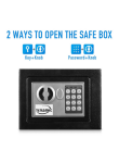 TENAMIC Safe Box 0.23 Cubic Feet Electronic Digital Security Box, Keypad Lock Box Cabinet Safes, Solid Alloy Steel Office Hotel Home Safe, Black