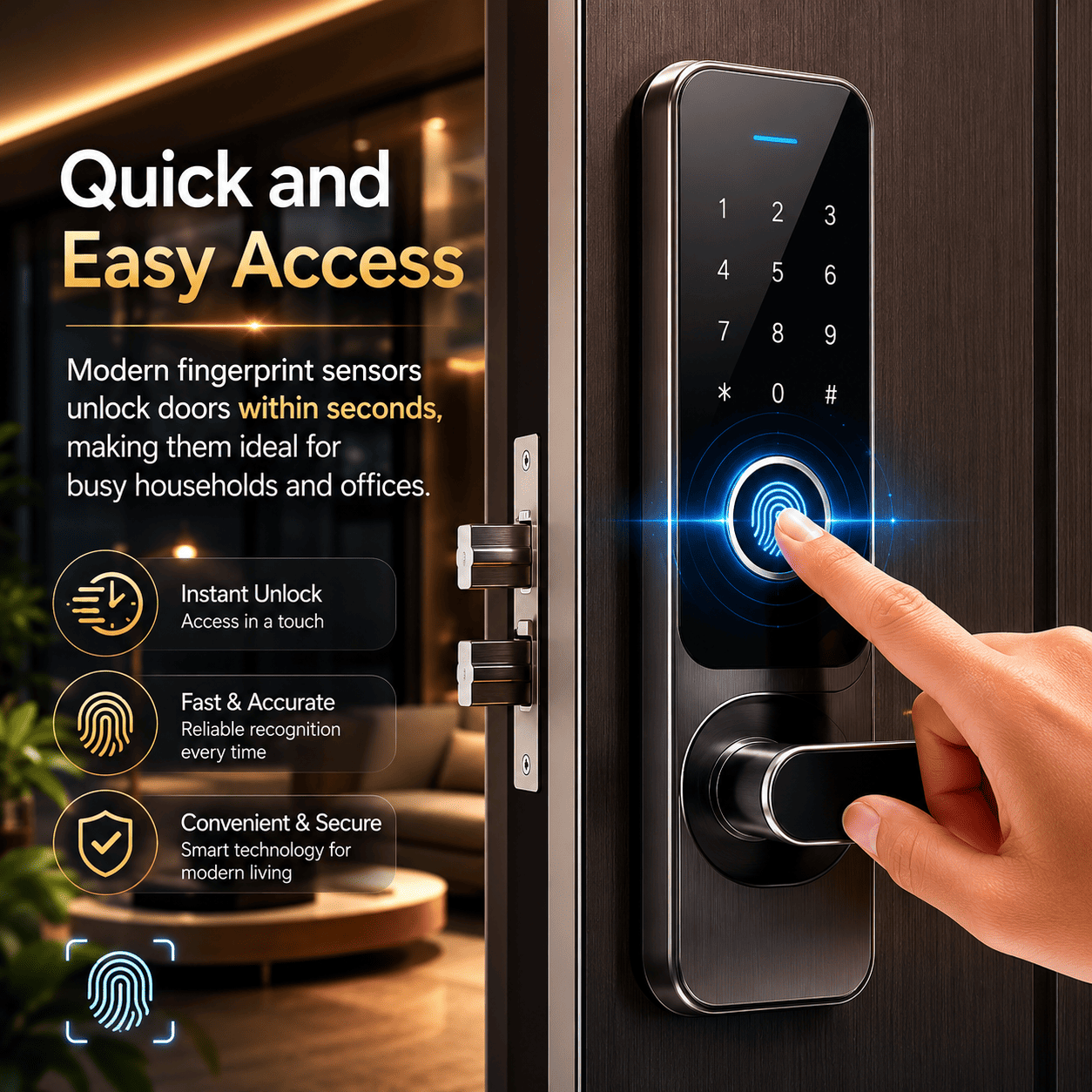 Quick and Easy Access - Fingerprint Door Locks Quick and Easy Access - Fingerprint Door Locks